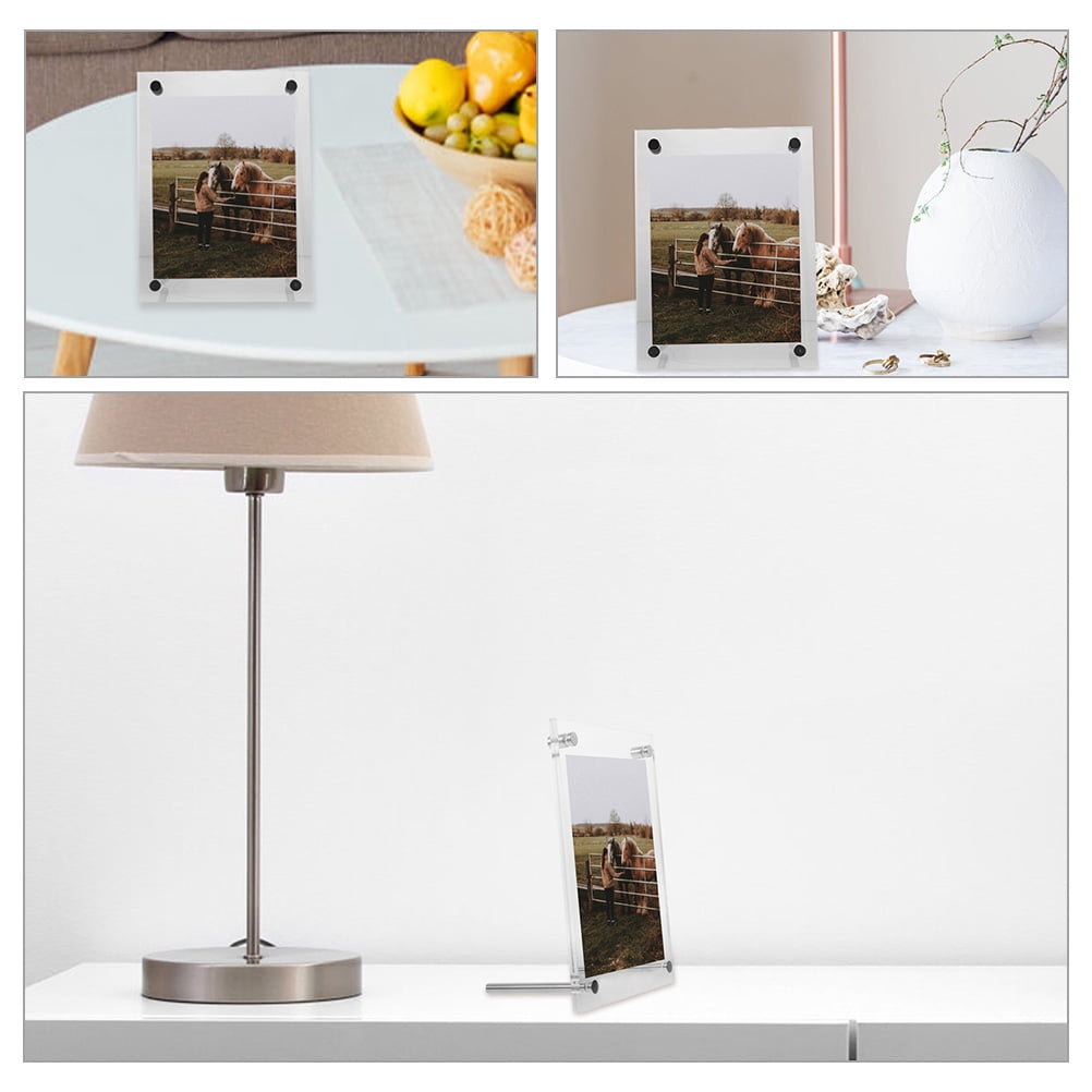 GOOHOCHY Transparent Tabletop Picture Frames, Acrylic Holders for ...