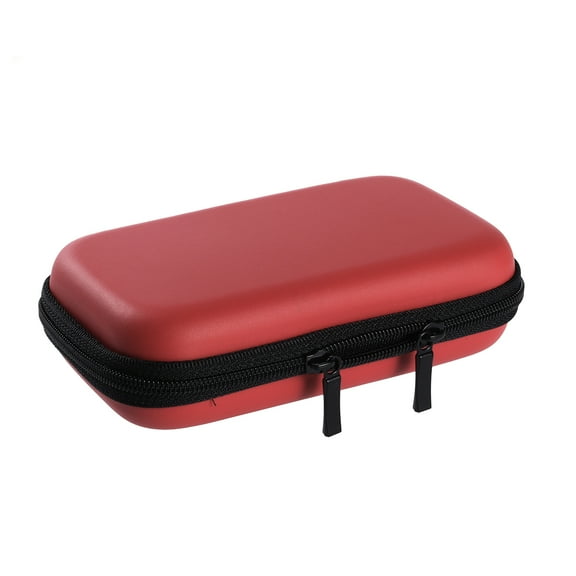 GOOHOCHY Travel Cable Organizer 1Set Red EVA Case For Audio Device Pouch And Charging Cords