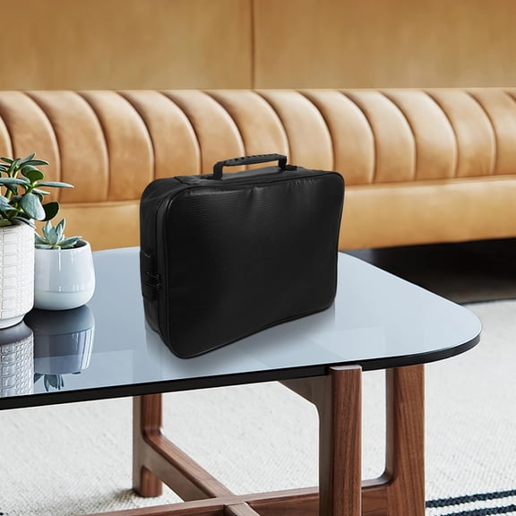 GOOHOCHY Travel Document Holder Paper Organizer File Organiser Work Black