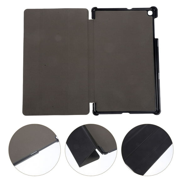 GOOHOCHY Trifold Leather Case Cover for Tab A 10.1inch Tablet PC (Black)