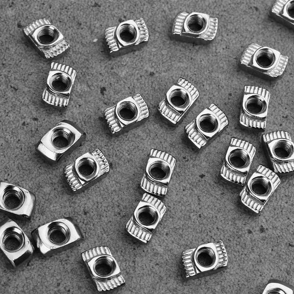 GOOHOCHY UKCOCO 100PCS European Aluminum Extrusions Slim T-Nut Thread (M4x10x6)