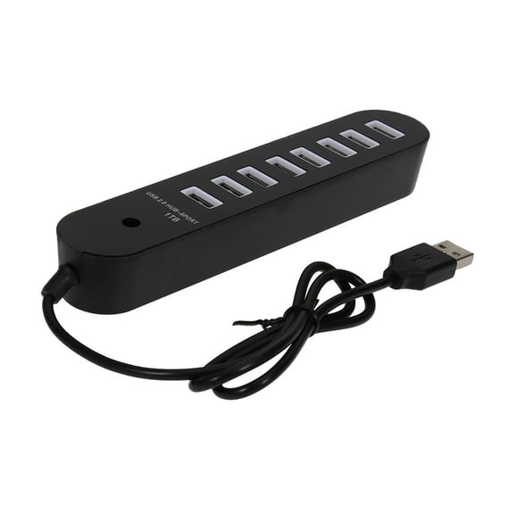 GOOHOCHY USB for Data Transfer 8in1 Type C to hub with Fast Connectivity Compact Lightweight Design for Laptops Black Plastic