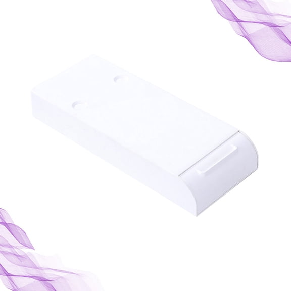 GOOHOCHY Under Desk Rack Wardrobe Hanger Clear Drawer Organiser White