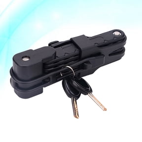 GOOHOCHY Universal Folding Steel Bike Lock with Security Cable, Anti-Theft Combination Lock for Road and Mountain Bikes, Black