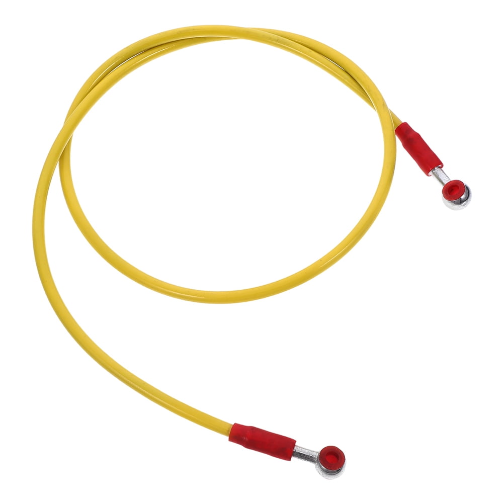 GOOHOCHY Universal Motorcycle Brake Line with Steel Wire Rubber Sleeve for Enhanced Safety Vibrant Yellow Fits Most Models