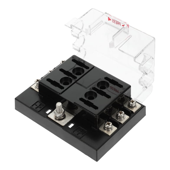 GOOHOCHY Upgrade Your Car with Black Plastic Automotive Fuse Block 6 Way with LED Lights for Car Electrical System Protection