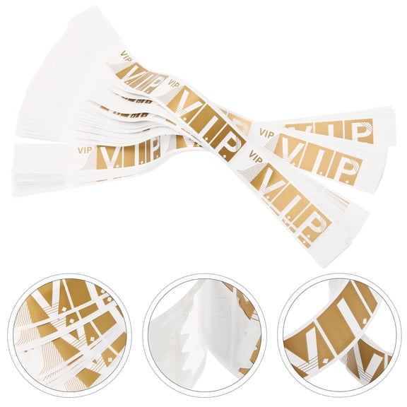 FUEENIRVA VIP Event Wrist Bands Wristbands Gold 200Pcs for Party Guests and Attendees