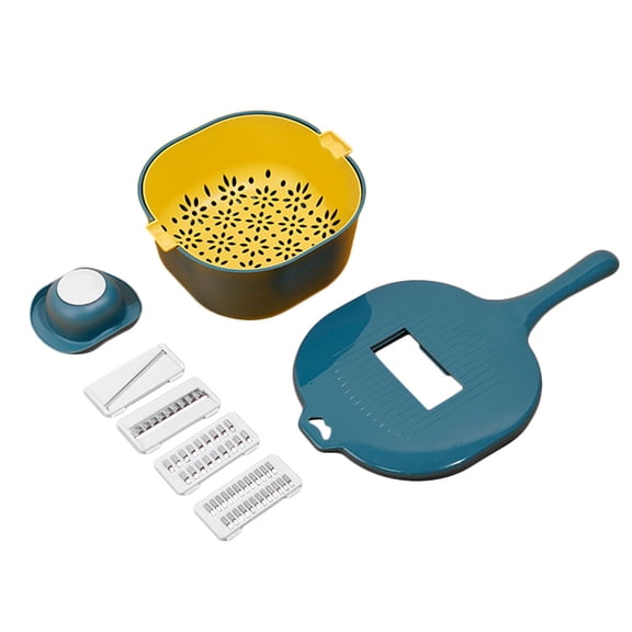 GOOHOCHY  Vegetable Shredder Practical Potato Grater Kitchen Cutter Blue