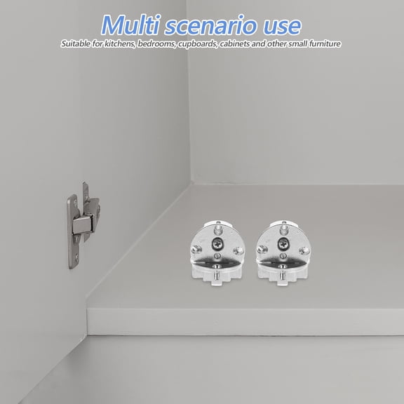 GOOHOCHY Versatile 90 Degree Adjustable Flap Lid Hinges for Furniture with Sleek Silver Zinc Alloy Design 2 Pieces