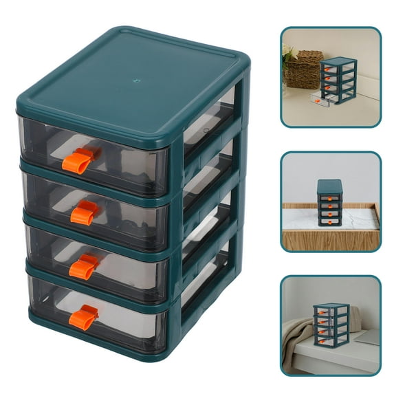GOOHOCHY Versatile Plastic Storage Bins with Drawers for Desk and Home Organization Desk Organizer with Drawers Stackable Desktop Storage Drawers Small Drawer Desktop Organizer