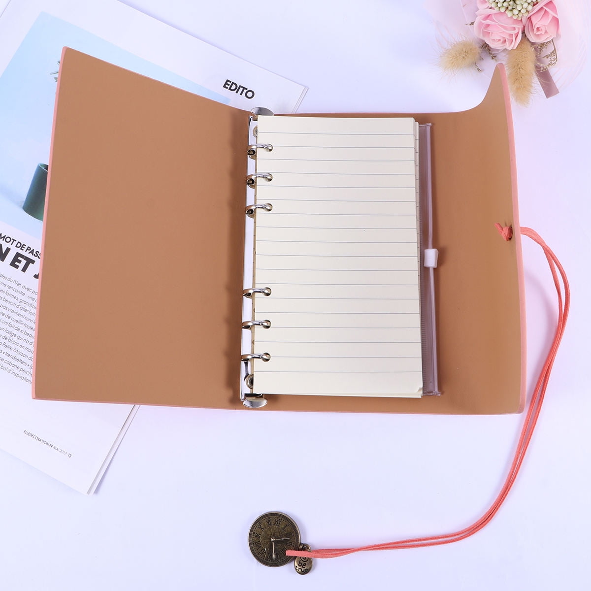 GOOHOCHY Vintage Style Fabric Cover Notebook 6x8 Inch Scrapbook Journal ...