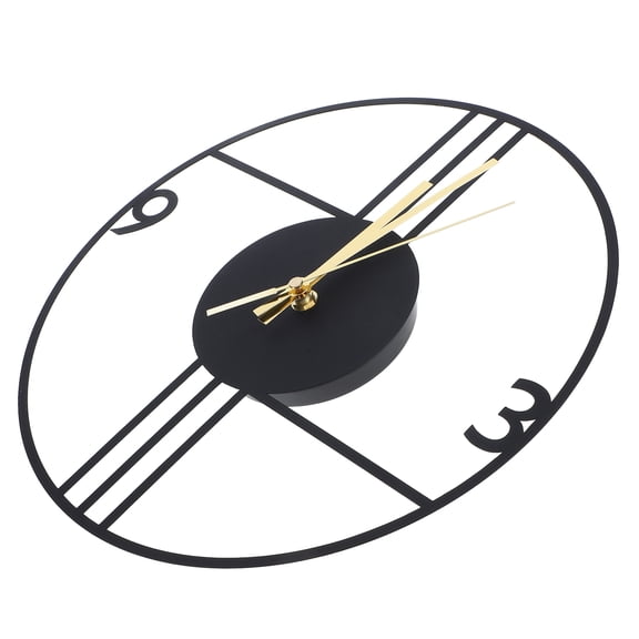 GOOHOCHY Vintage Wall Clock For Living Room Metal Frame Wall Clock Iron Art Wall Hanging Clock