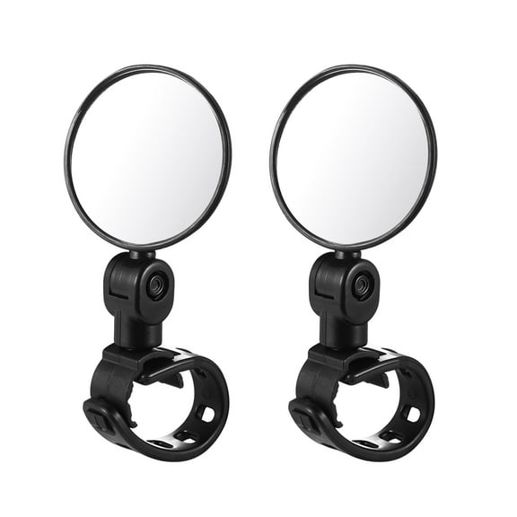 GOOHOCHY WINOMO 2-Pack Adjustable Bike Handlebar Rearview Mirrors with 360 Rotation for Mountain, Road, and Bikes, Black