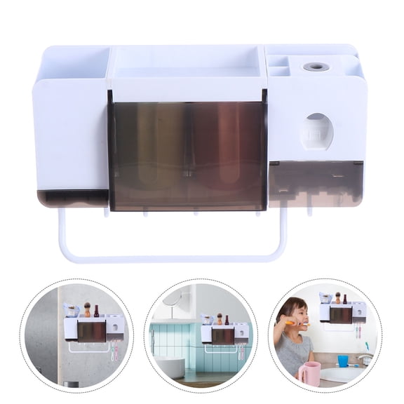 GOOHOCHY Wall Mounted Rack Bamboo Fiber Waterproof Bathroom Tidy Organiser 1Pack