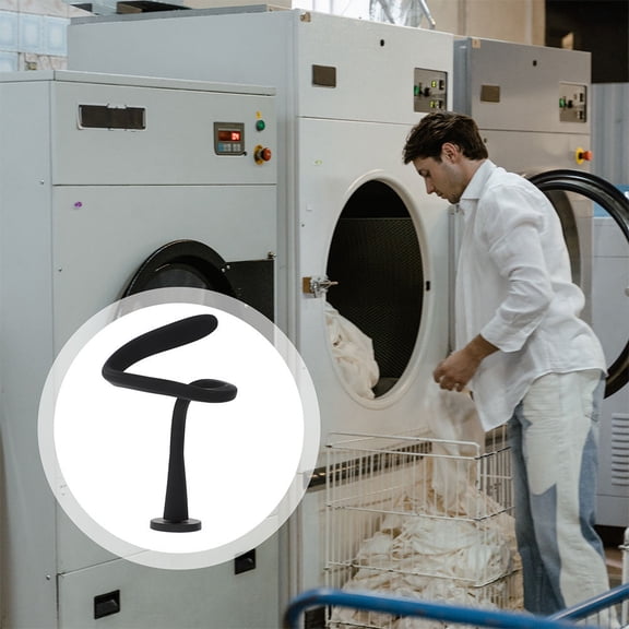 FUTUREORYY 1Pc Washing Machine Door Holder Silicone Black Flexible Rack Strong and Easy to Operate