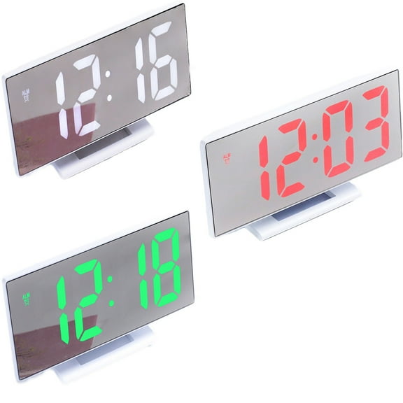 GOOHOCHY Watch Wall Clock for Bedroom Large Screen Alarm LED