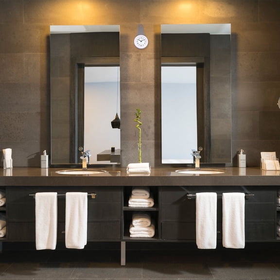 GOOHOCHY Waterproof Clock for Bathroom Timing Made of ABS Safe Grey Easy to Install and Remove 7.87 Inches