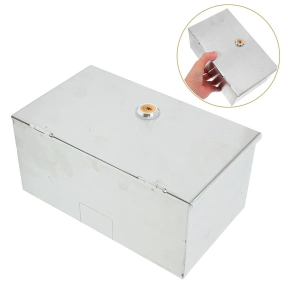 GOOHOCHY Weatherproof Lockable Switch Cover 2-Gang Stainless Steel Electrical Outlet Protection Box Outlet Security Box for Protecting Wall Sockets