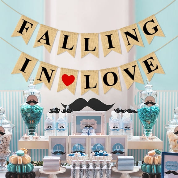 Mobutofu Chic Assorted Color Linen Banner Pull Flag for Wedding Photo Shoots Decoration