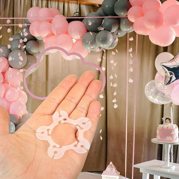 GOOHOCHY White Balloon Clips Made of Plastic for Home Party Decorations Easy to Use 100pcs