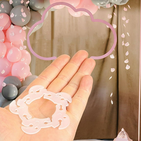 GOOHOCHY White Balloon Clips for Home Party Decorations Made of Plastic 100pcs