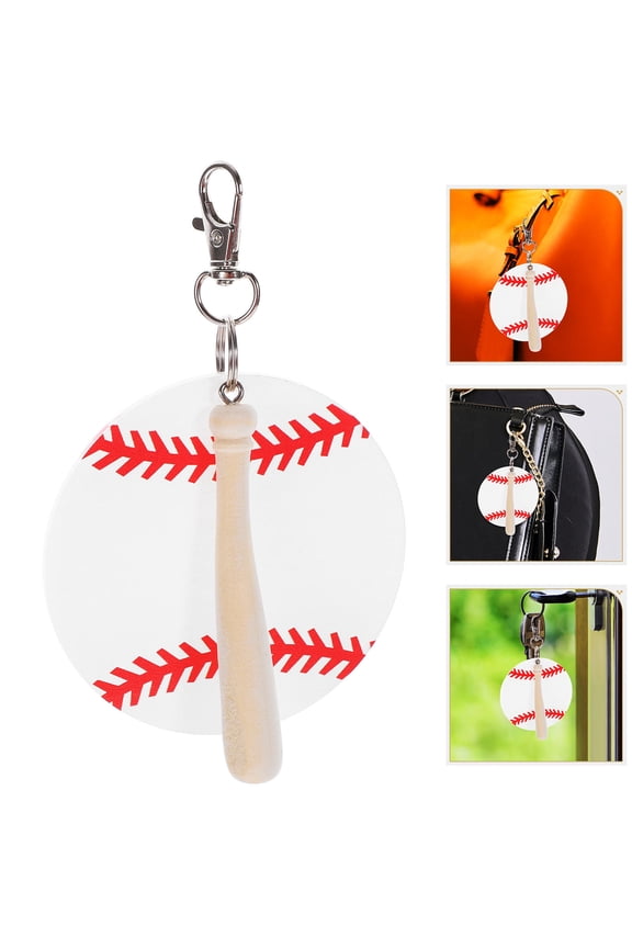 FUEENIRVA Set of White Baseball Keychains for Keys, Bags, and Accessories Decoration