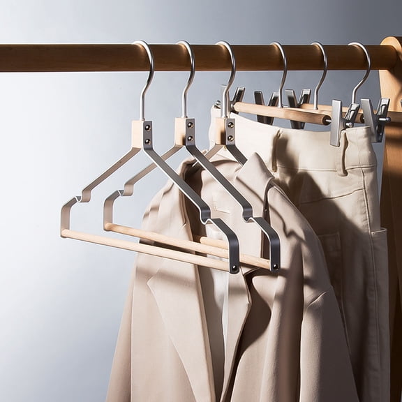 FUTUREORYY Hangers Wood Clothing Hangers Elegant Families Home Use 5Pcs