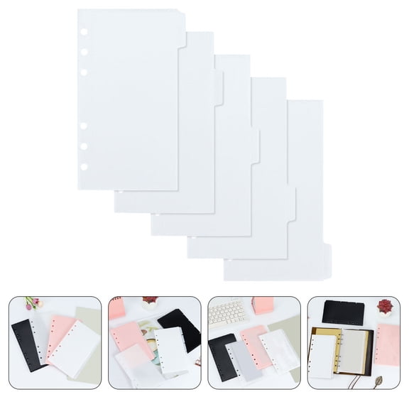 GOOHOCHY White PP Binder Pockets for Book with 6 Holes Document Wallet Office Supplies Storage Solution
