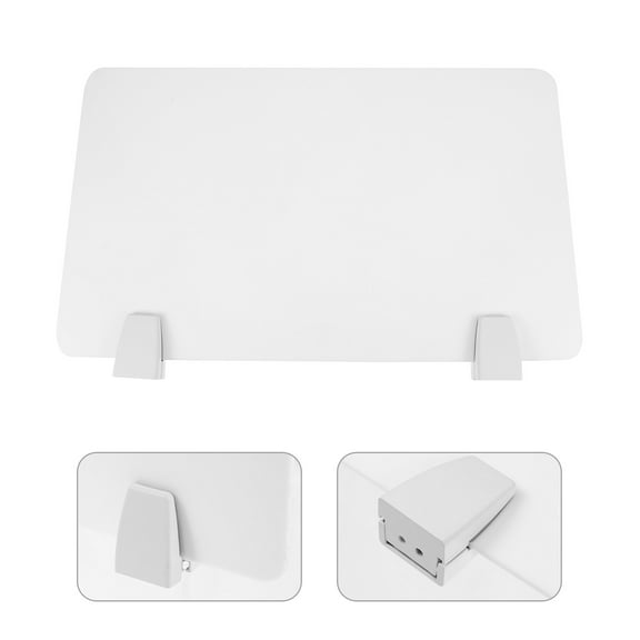 GOOHOCHY White Plastic Office Desktop Baffle Partition Board for Reducing Distractions in Various Office Styles 1pc