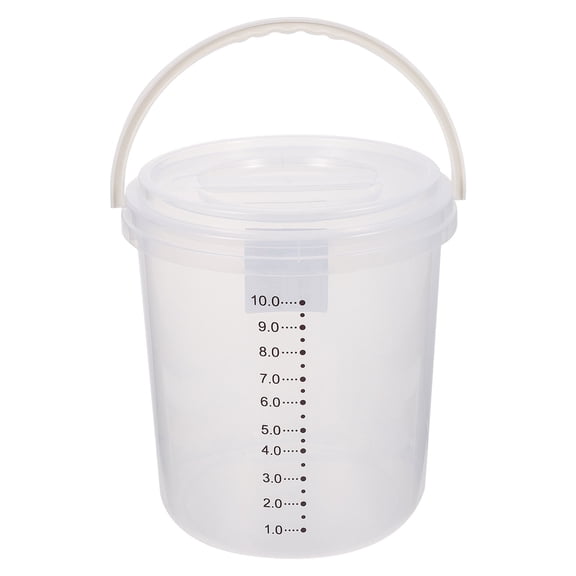 GOOHOCHY White Plastic Rice Storage Container with Moisture Seal, Airtight Bucket for Kitchen and Home Use, 1 Piece