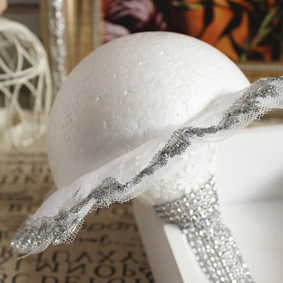 GOOHOCHY White Polystyrene Foam Hemisphere for DIY Crafts Ideal for Floral Arrangements and Decorations 4 Pieces