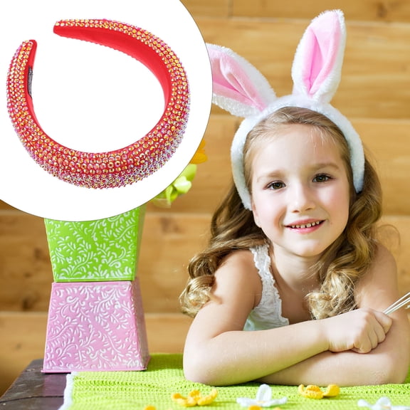 ADDHAT Shiny Wide Band Headband Red 1Pack 6.7x6.1in