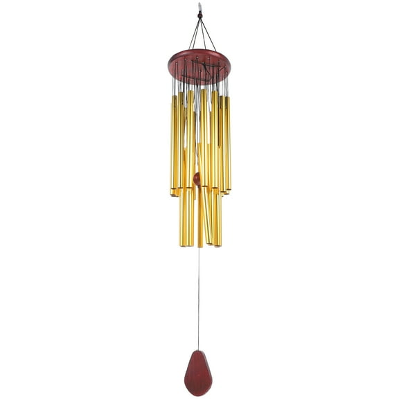 FUTUREORYY Golden Metal Wind Chime For Homeowners Indoor Living Space 1Pcs 5.1x5.1x31.9in