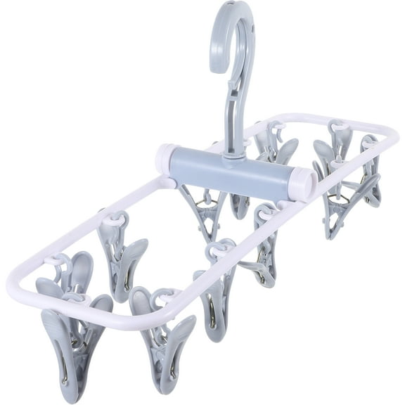 GOOHOCHY Windproof Folding Clothes Rack Pegs Hanging Coat Hangers Foldable