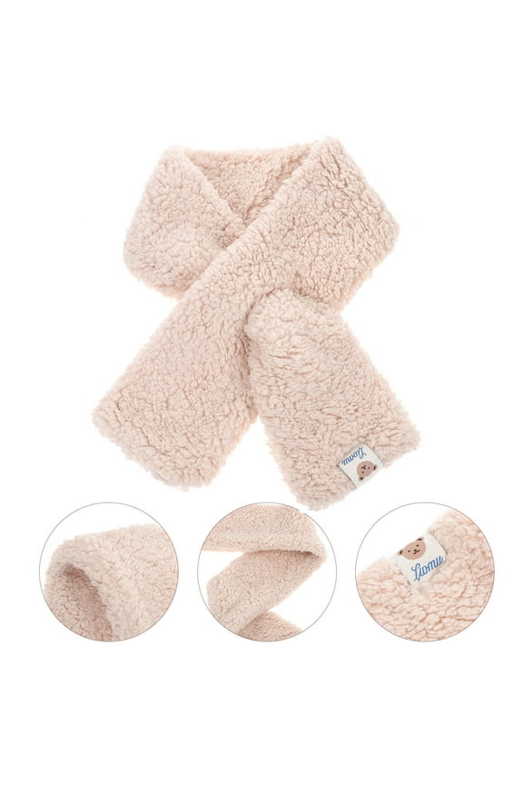 Winter Plush Scarf Furry Wrap Rectangle Cozy Ski Scarf Warm Soft Neck Warmer