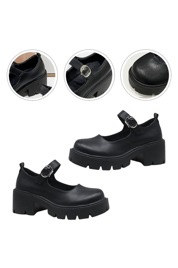 Woman Thick Heels Mary Shoes High-heeled Work