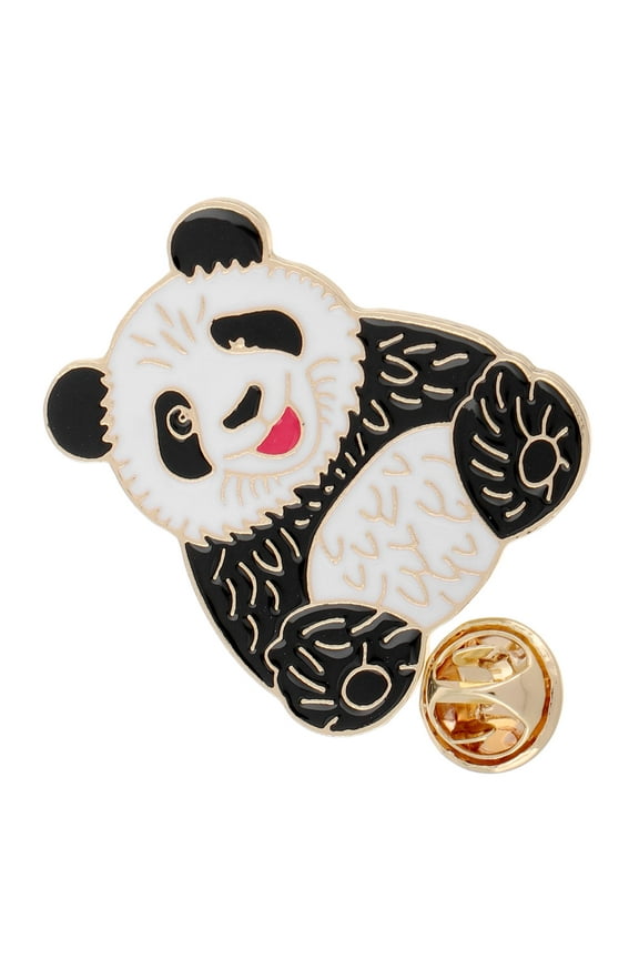 Women Shirt Brooch Pin Mini Panda Shape Safety Lapel Pin Buttons Sweater Shawl Clips for Coat Dress Clothes Decoration