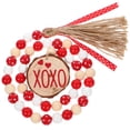 thumbnail image 1 of GOOHOCHY Wood Bead Garland with Tassel for Party Decoration Red Valentine's Day Wall Decor 7.87 Inches, 1 of 8