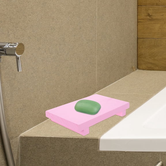 GOOHOCHY Wood Soap Dish Board Multi-Use Vanity Tray Board Wooden Vanity Soap Dish Bathroom Supply Soap Holder For Shower Home Accessory