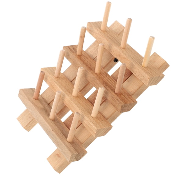GOOHOCHY Bobbin Rack Wooden Wall Mountable 1Pcs