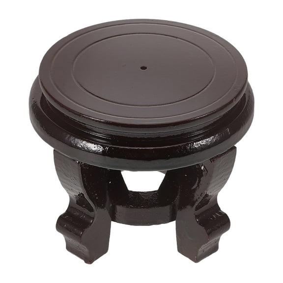 GOOHOCHY Wooden Flowerpot Stand for Indoor Plants Brown Small Planter Display Stool 7.87 Inches