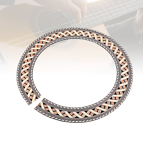 GOOHOCHY Acoustic Guitar Accessory Rosette Khaki Wood 1Set
