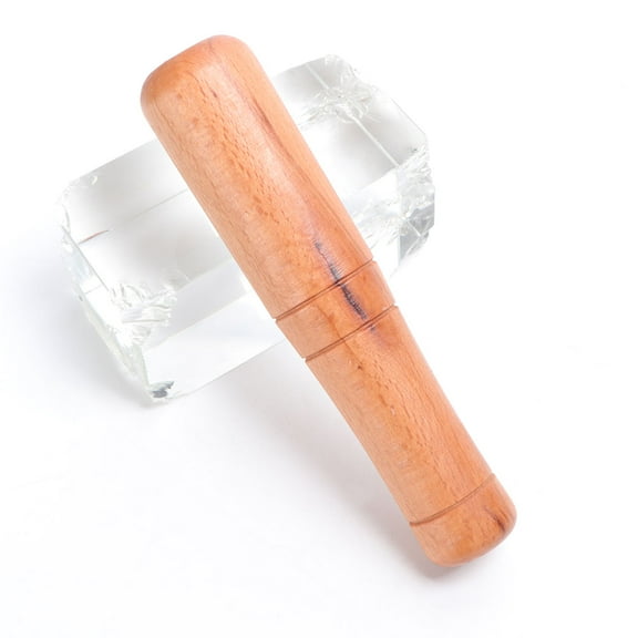 GOOHOCHY Wooden Muddler for Garlic Spice Grind Premium Wood Material Safe Kitchen Hand Tool 17 5 x 3 7 x 3 7 cm Light Brown