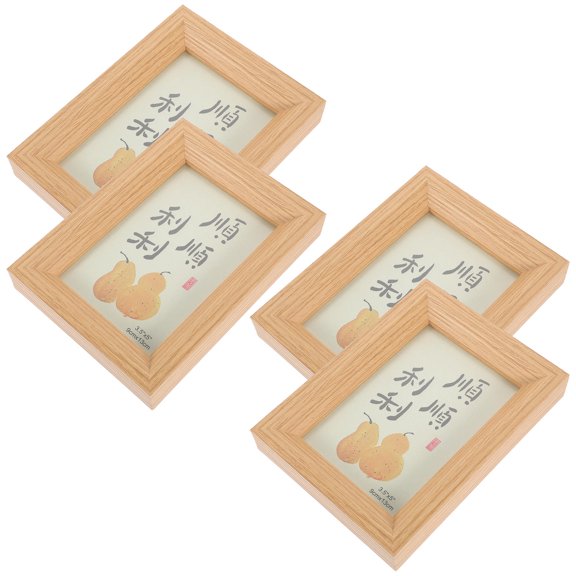 GOOHOCHY Wooden Picture Photo Display Frame Wall Decor Decor Photo Frame Mats