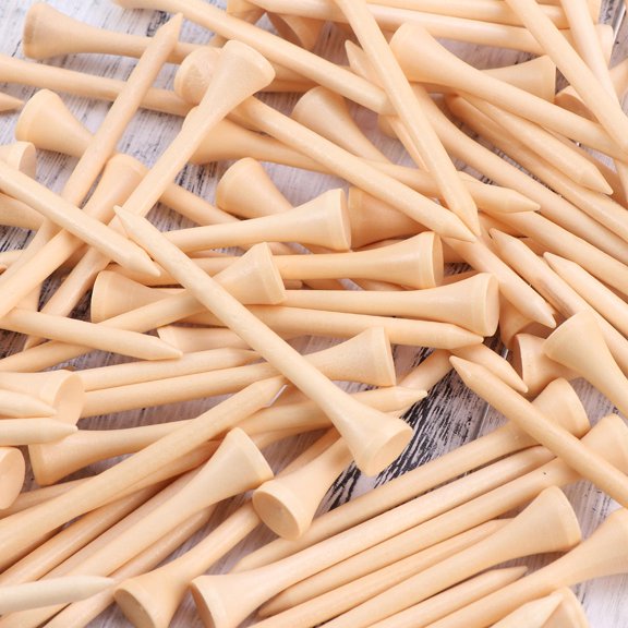 FUTUREORYY Golf Training Tee Beige Wood 100Pcs Lovers 3.3x0.4x0.4in