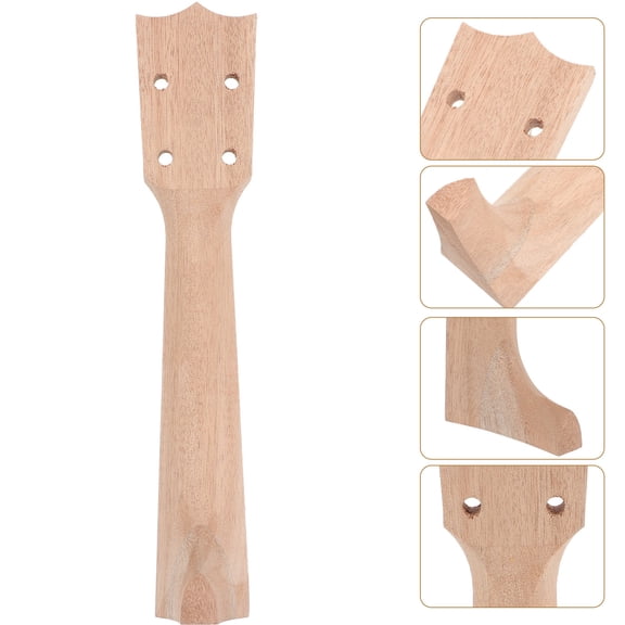 GOOHOCHY Ukulele Neck Ukulele Kit Beige Handicraft Enthusiasts 1Pcs 12.2X2.8X2.4In