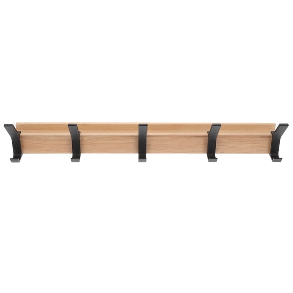 GOOHOCHY Wood Wall Hooks with 5 Aluminum Hooks for Home Creative Design Space Saving Assorted Color