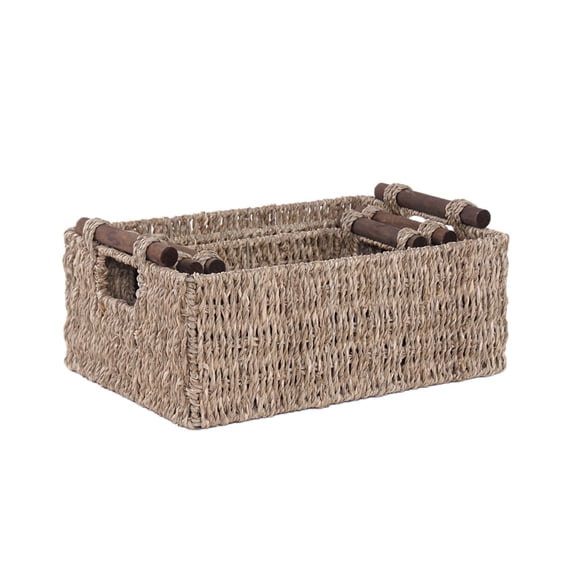 Mobutofu Storage Containers for Makeup with Vintage Light Brown Synthetic Material 1Pcs
