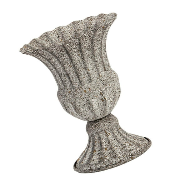 GOOHOCHY Wrought Iron Flowerpot for Gardening with Highend Material Grey Color Sturdy and Durable 6.5 Inches