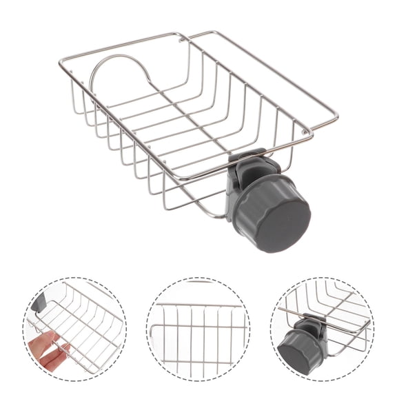 GOOHOCHY Kitchen Sink Organizer with Drainer, Sponge Holder, Soap Dispenser & Storage for Convenient and Efficient Kitchen Cleaning